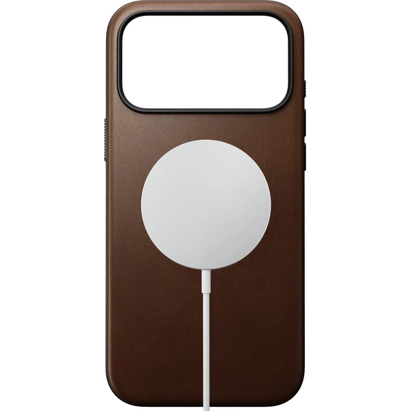 Nomad Modern Leather MagSafe kožený kryt iPhone 18 Pro Max Brown - Puzdra - Obrázok b582cf5c3fc54770b7049c64d429ca67