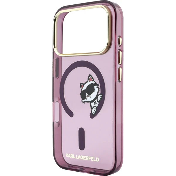 Karl Lagerfeld IML Choupette Peekaboo Magsafe kryt iPhone 18 Pro Max vínový - Puzdra - Obrázok b59446b976984be398ff8980da0b4b2f