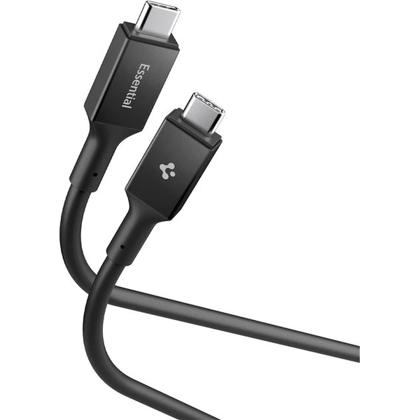 Spigen Essential USB-C/USB-C napájací kábel 240W 1,2m čierny - Káble a redukcie - Hlavný obrázok