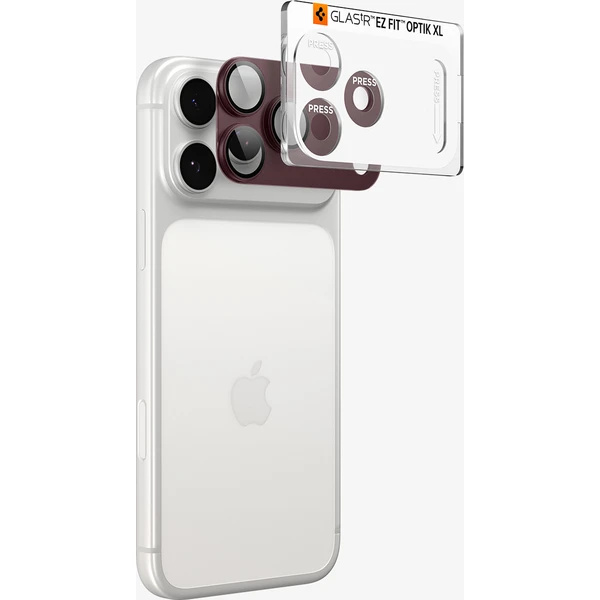 Spigen Glass tR EZ Fit Optik Pro XL 1 Pack sklo na fotoaparát iPhone 18 Pro tmavě vínové - Ochranné fólie a sklo - Obrázok b5c3e35ea3384240b28efc7a41f6b1cd