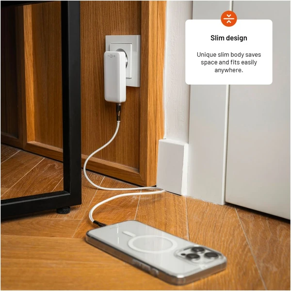 FIXED Slim Traveller GaN cestovná nabíjačka s 2x USB-C a adaptérmi (45W) biela - Nabíjačky - Obrázok b5d4a2fb92144e9db567da4f085a75ff