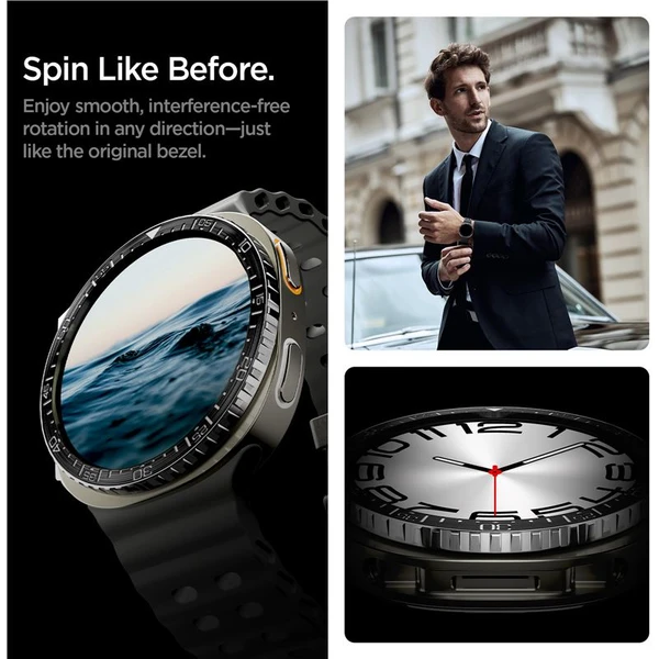 Spigen Bezel Tune (Diver) ochranný krúžok Galaxy Watch8 (44mm) čierny - Puzdra - Obrázok b5e30351eb38447aa95dca44bf13f6e4
