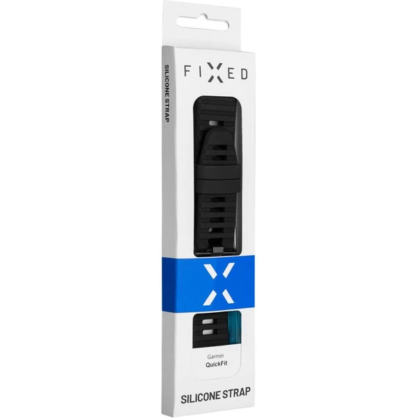 Silikónový remienok FIXED Silicone Strap pre Garmin QuickFit 22mm, čierny - Remienky - Obrázok b5e9f9244b23405a96eb729748b7ec80