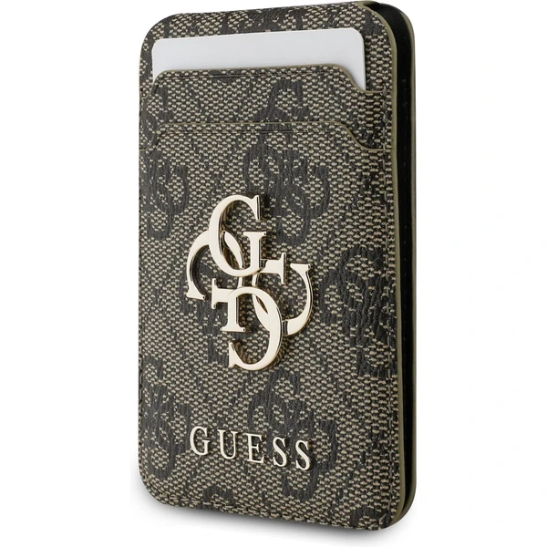 Guess 4G Metal Logo MagSafe Cardslot peňaženka so stojanom hnedá - Peňaženky - Obrázok b6009cda54604162b54a07c43ba30537