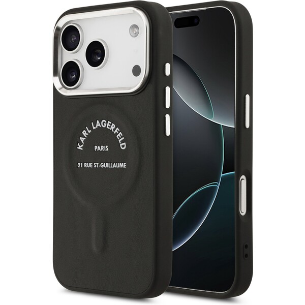 E-shop Karl Lagerfeld PU RSG Logo MagSafe kryt iPhone 17 Pro čierny