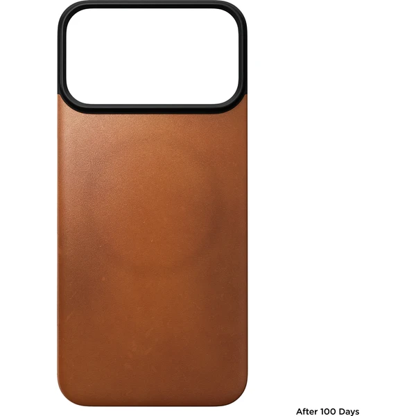 Nomad Magnetic Leather Back (Horween) MagSafe kožený kryt iPhone 18 Pro Max Saddle - Puzdra - Obrázok b6103a55f3dd433d85f48c7626b75163