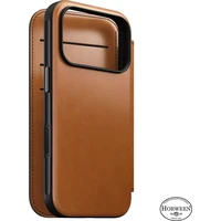 Nomad Modern Leather Folio (Horween) MagSafe kožené puzdro iPhone 18 Pro Saddle - Puzdra