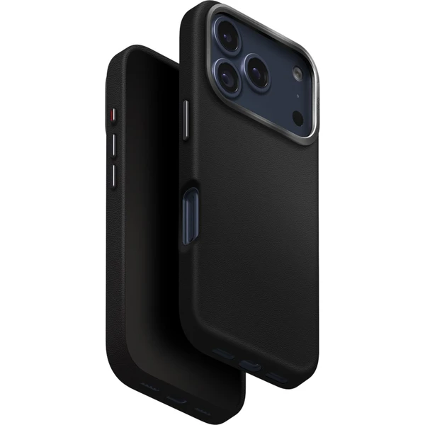 UNIQ Lyden prémiová koženka MagClick MagSafe kryt iPhone 17 Pro Dallas Čierna - Puzdra - Hlavný obrázok