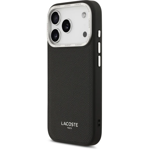 Lacoste PU Leather Champs Elysees MagSafe kryt iPhone 17 Pro čierny - Puzdra - Obrázok b643ddfeffbf4330abbe30d03171a9e5