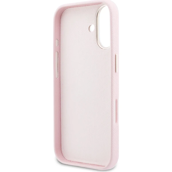 Guess PU Resin Logo kryt iPhone 17 ružový - Puzdra - Obrázok b646bc9ae66f482fb18301f627c623dd