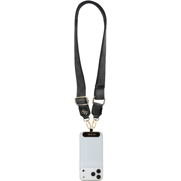 Guess Crossbody popruh PU 4G Metal Logo čierny - Popruhy a crossbody - Obrázok b657fbadf4c6490a83c7a045ebc06087