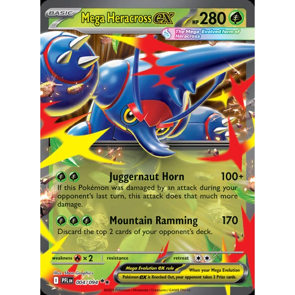 Mega Heracross ex (PFL 004) - Phantasmal Flames [Holo] - Kusové karty - Hlavný obrázok