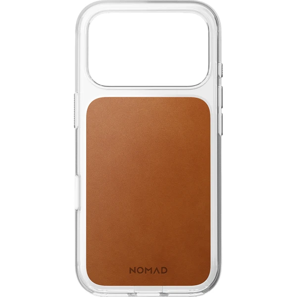Nomad Clear Leather (Horween) MagSafe kryt iPhone 18 Pro Saddle - Puzdra - Obrázok b677e757158142089edc502e4528de3c