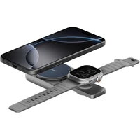 ENERGEA MAGDUO, 2IN1 FOLDABLE QI2 MAGNETIC FAST WIRELESS CHARGER - BLUE - Nabíjačky