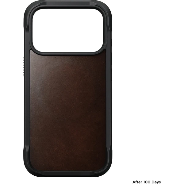 Nomad Rugged Leather (Horween) MagSafe kožený kryt iPhone 18 Pro Rustic Brown - Puzdra - Obrázok b67f831bd36f40a6a621c34cd9785651