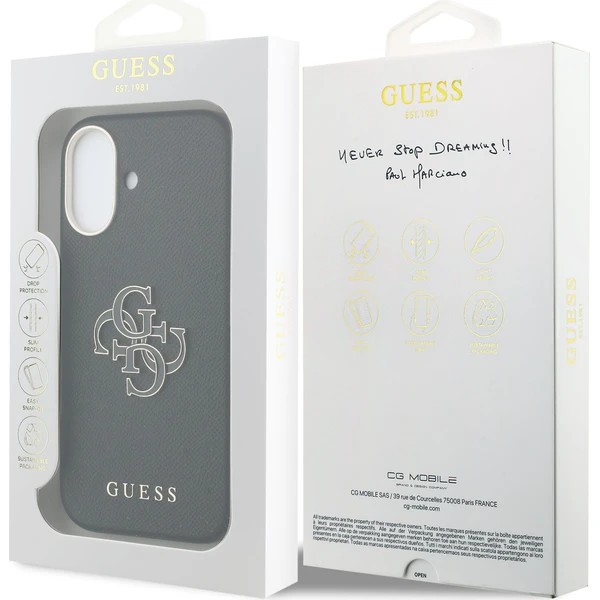 Guess PU Resin Logo kryt iPhone 17 čierny - Puzdra - Obrázok b6aeff9220714cdb89fd3411147d24f4