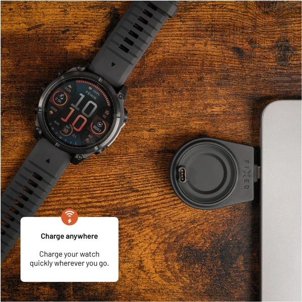 FIXED Nabíjací USB-C adaptér pre Garmin Fenix ??5/6/7/7X/8, Epix, Venu 2/3/3S, Vívoactive 3/4/5 čier - Nabíjačky - Obrázok b6bcc5f3ea9448689418abc88cb36830