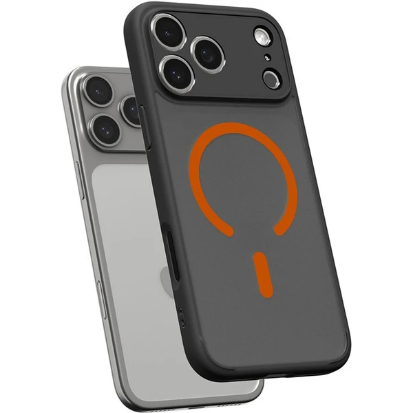 Spigen Ultra Hybrid MagSafe kryt iPhone 17 Pro frost black orange - Puzdra - Obrázok b6d277452ca34a1987050a60e6c7e25a