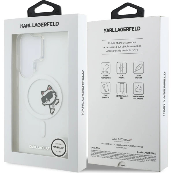 Karl Lagerfeld IML Choupette Peekaboo Logo magnetický kryt Samsung Galaxy S26 Ultra priehľadný - Puzdra - Obrázok b6dad29de59647af8dd3088344e6bc1d
