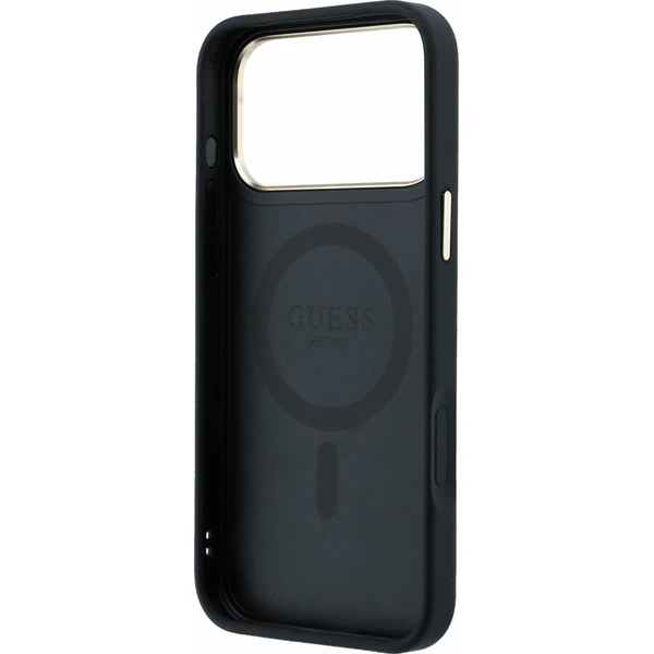 Guess PU 4G Ring Stand MagSafe Zadný kryt pre iPhone 18 Pro Max Black - Puzdra - Obrázok b6f451a25db4465bb9894f47df1073dc
