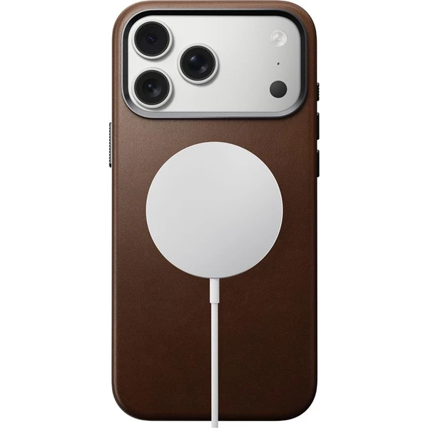 Nomad Traditional Leather Case MagSafe kožený kryt iPhone 17 Pro Max Brown - Puzdra - Obrázok b721347f6082454e91f2a61ebbfe6729