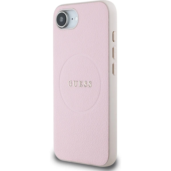 Guess PU Grained Classic Logo MagSafe kryt iPhone 17e/16e ružový - Puzdra - Obrázok b730549700e04946a2aeceb55ac79f3e
