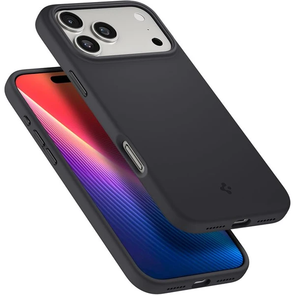 Spigen Silicone Fit MagSafe kryt iPhone 17 Pro black - Puzdra - Obrázok b735d5c2b72141ab89a53733524eaca4