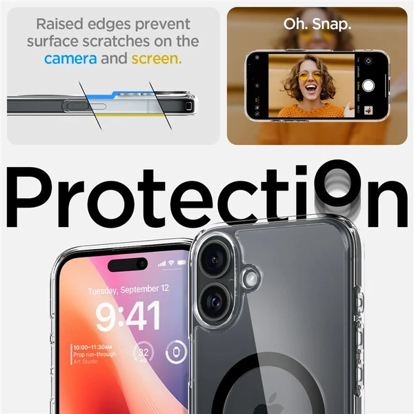 Spigen Ultra Hybrid MagSafe kryt iPhone 16 black - Puzdra - Obrázok b74e7dd7d0f746ffb167e39560cd724b
