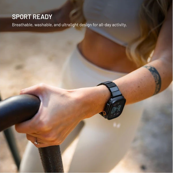 FIXED živicový remienok Apple Watch 44/45/46/49mm čierny - Remienky - Obrázok b7537b05a9fd46bb9ee758a94e800630