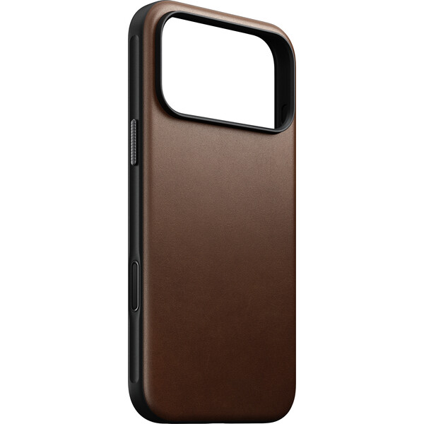 Nomad Modern Leather MagSafe kožený kryt iPhone 17 Pro Max/18 Pro Max Brown - Puzdra - Obrázok b758ac4809c440ec965f5b48731a34af