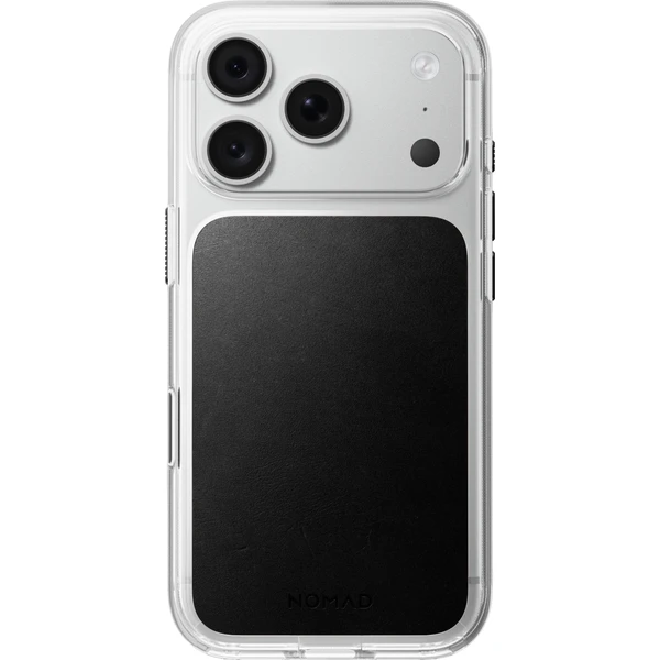 Nomad Clear Leather (Horween) MagSafe kryt iPhone 17 Pro/18 Pro Black - Puzdra - Obrázok b7a7e6c9389042d5a16c99be0cc53202