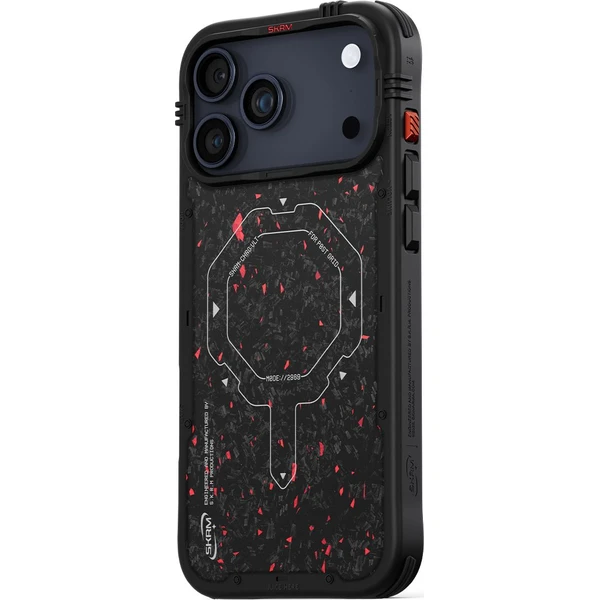SKINARMA Vektor Mag-Charge MagSafe kryt iPhone 17 Pro Max Čierna/červená - Puzdra - Obrázok b7ae9822ffeb4900abb909fa64533221
