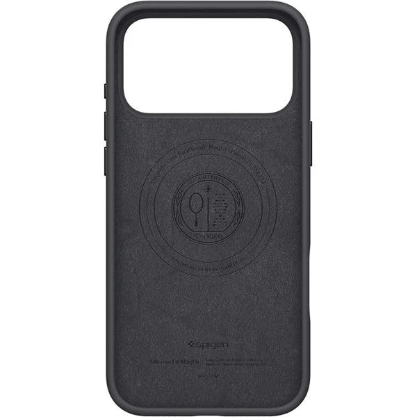 Spigen Silicone Fit MagSafe kryt iPhone 17 Pro Max black - Puzdra - Obrázok b7de7e5379e1461f98fafc1112056a65