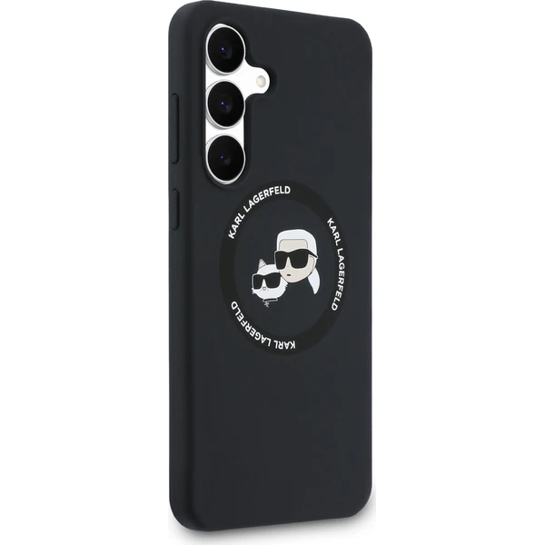 Karl Lagerfeld Liquid Silicone K&CH Heads MagSafe Zadný Kryt pre Samsung Galaxy S25 FE čierny - Puzdra - Obrázok b7ef08f59ac04b70bb46faf7e7dbc517