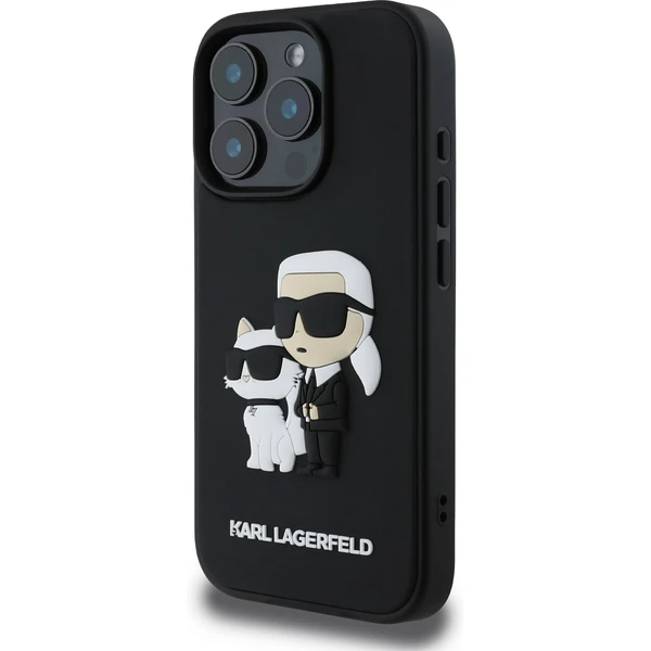 Karl Lagerfeld PU Saffiano Karl and Choupette kryt pre iPhone 16 Pro Max čierny - Puzdra - Obrázok b806add84ae2477fbdf392bf01bd4ec3
