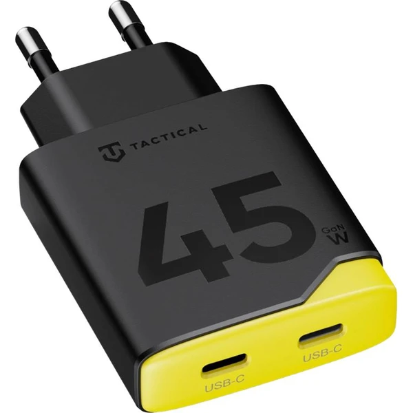 Taktický Minimi GaN 45W nabíjací adaptér (2xUSB-C) čierny - Nabíjačky - Obrázok b806fdd327594eaeb9d75382d13bcec0