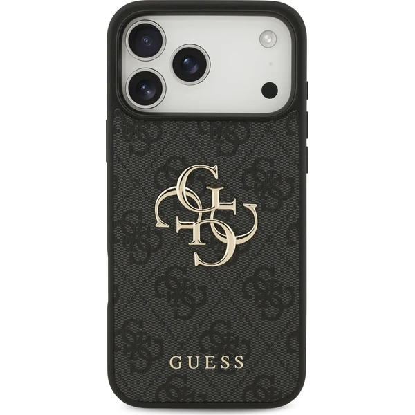 Guess PU 4G Metal Logo Zadný kryt pre iPhone 18 Pro Max Grey - Puzdra - Obrázok b816f2d30c164528b2ba05f43196d077