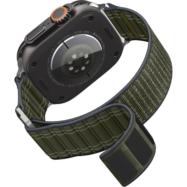 Spigen Fabric Band remienok (suchý zips) Apple Watch 49/46/45/44mm zelený - Remienky - Obrázok b81efff953f6415988967379a622b847