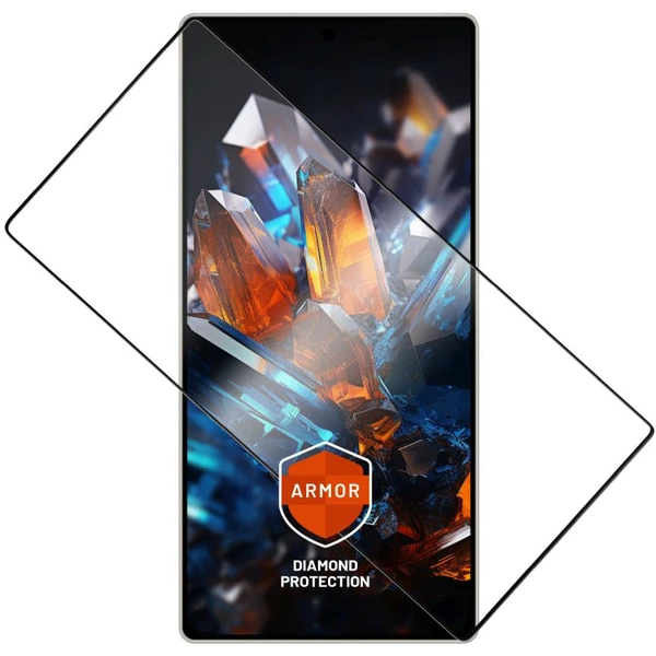 FIXED Armor 2,5D sklo s Anti-dust a AR vrstvou Samsung Galaxy S25 Ultra čierne - Ochranné fólie a sklo - Hlavný obrázok