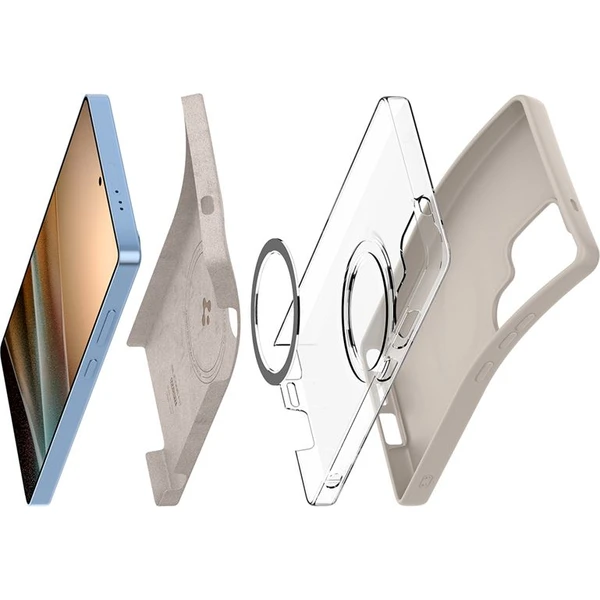 Spigen Silicone Fit MagSafe kryt Samsung Galaxy S25 Ultra prírodný titán - Puzdra - Obrázok b8638bff5e0f4c848de1373c6bcd94ec