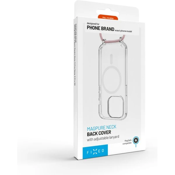 FIXED MagPure Neck kryt s ružovou šnúrkou na krk pre Apple iPhone 16 Plus - Puzdra - Obrázok b8864f307dc24ede91a35f9aab950c2b