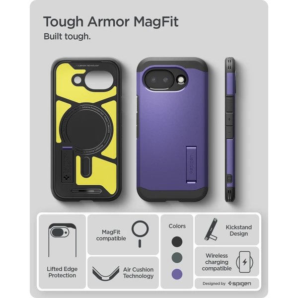 Spigen Tough Armor MagSafe kryt Google Pixel 10a ash violet - Puzdra - Obrázok b88fbc0b34e64ed38160804d8a2b3450