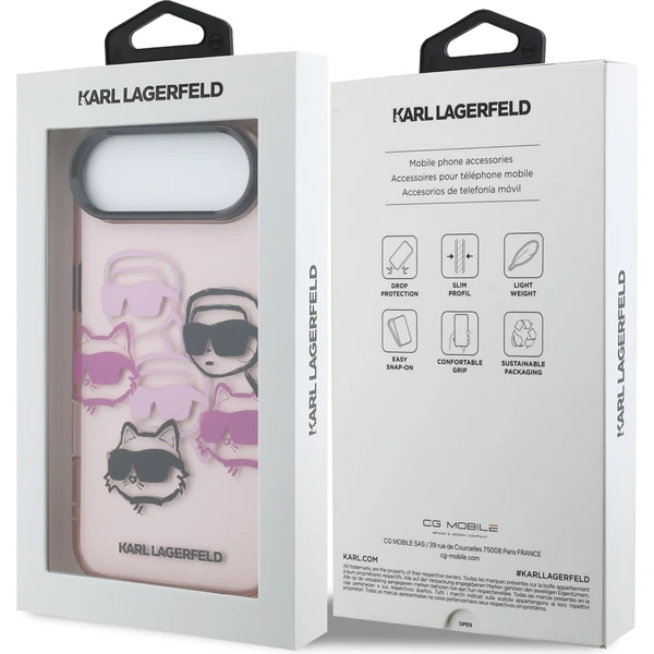 Karl Lagerfeld IML Multi K&CH Heads Zadný Kryt pre iPhone Air ružový - Puzdra - Obrázok b8975d8c29aa420984ace71b32094718