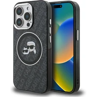 Karl Lagerfeld IML K&CH Heads Repeated Logo MagSafe kryt iPhone 15 Pro Max čierny - Puzdra