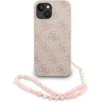 Guess PU Leather 4G Colored Ring Strap MagSafe kryt iPhone 13 ružový - Puzdra