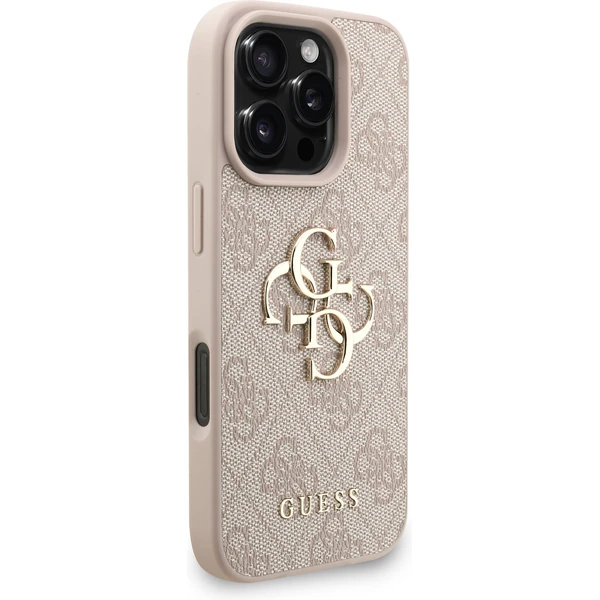 Guess PU 4G Metal Logo Strap kryt iPhone 16 Pre ružový - Puzdra - Obrázok b8c9c7c6a0cc4363a3e76bd7825cfad3