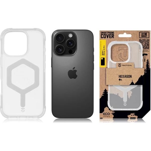 Tactical MagForce Hexagon kryt Apple iPhone 16 Pro biely - Puzdra - Obrázok b90357be6f59481b88e58588a40b95e7