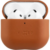 FIXED PodsLeather kožené púzdro pre Apple AirPods 4 hnedé - Puzdra