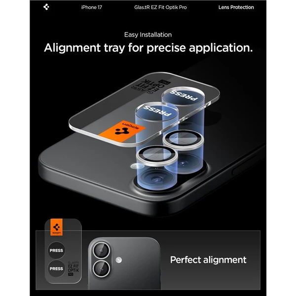 Spigen Glass TR EZ Fit Optik Pro skla iPhone 17 silver (2 ks) - Ochranné fólie a sklo - Obrázok b90d9ae82efd4ac2a800178cfe15480d