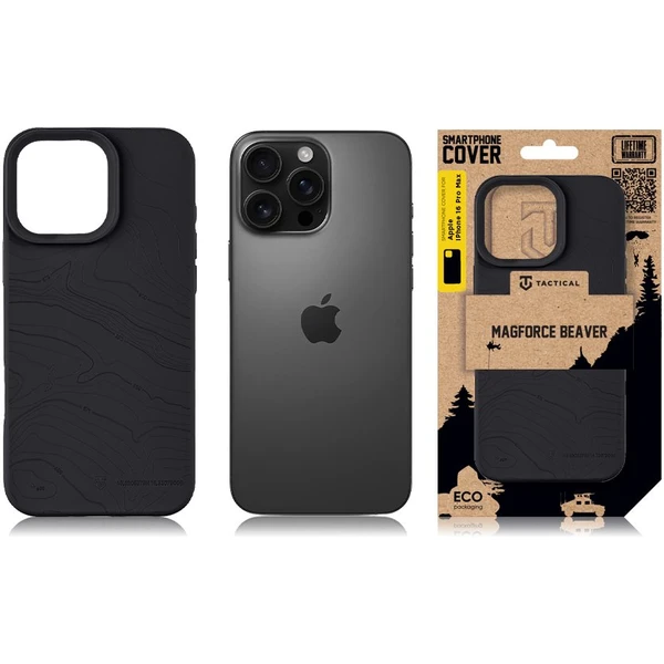Tactical MagForce Beaver Kryt s MagSafe pre iPhone 16 Pro Max Asphalt - Puzdra - Obrázok b9190d6a479c4c1ab71705636fbc4c74